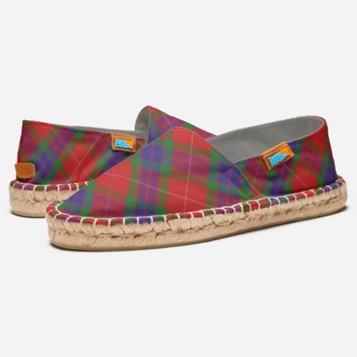 Scottish Clan Fraser Red Green Tartan Plaid Espadrilles