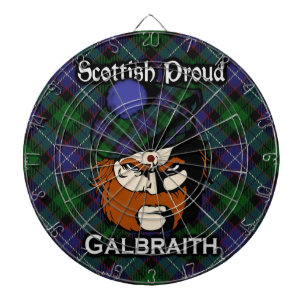 Scottish Clan Galbraith Tartan Dartboard