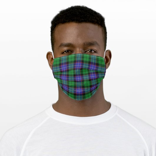 Scottish Clan Galbraith Tartan Plaid Adult Cloth Face Mask (Worn)