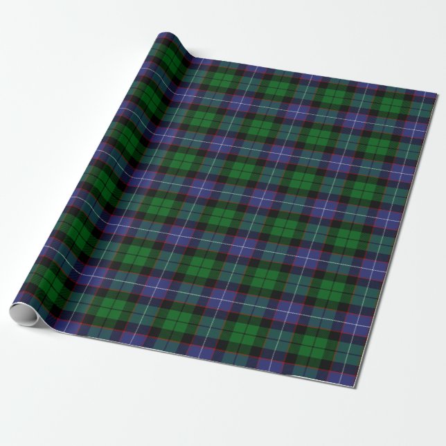 Scottish Clan Galbraith Tartan Plaid Wrapping Paper (Unrolled)