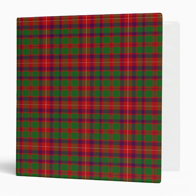 Scottish Clan Geddes Tartan Plaid 3 Ring Binder (Front/Inside)