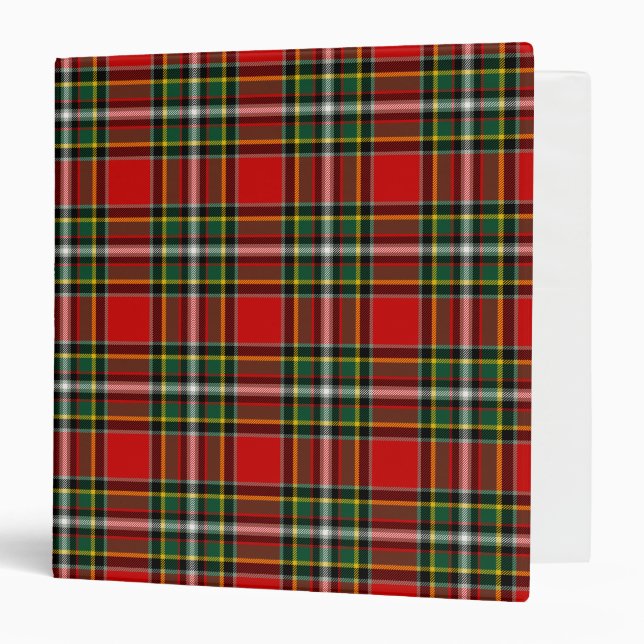Scottish Clan Gillespie Tartan Plaid 3 Ring Binder (Front/Inside)