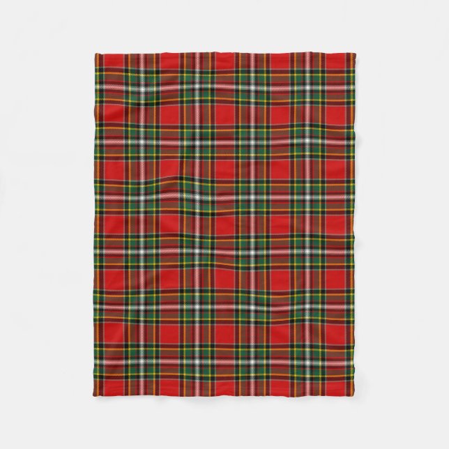Scottish Clan Gillespie Tartan Plaid Fleece Blanket (Front)