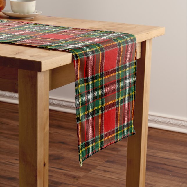 Scottish Clan Gillespie Tartan Plaid Long Table Runner (In Situ)