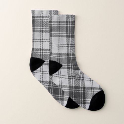 Scottish Clan Glen Grey Tartan Plaid Socks