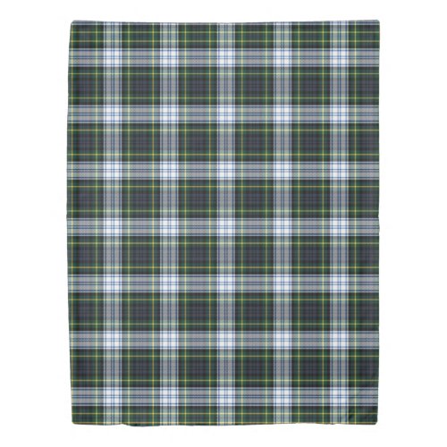 Scottish Clan Gordon Dress Tartan White Yellow Duvet Cover