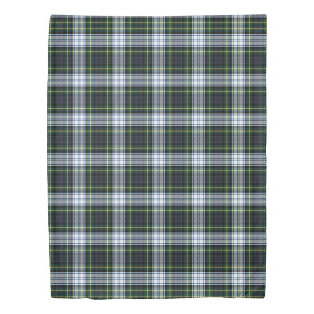Scottish Clan Gordon Dress Tartan White Yellow Duvet Cover (Front)