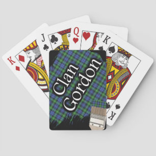 Scottish Clan Gordon Tartan Paint Brush Poker Cards
