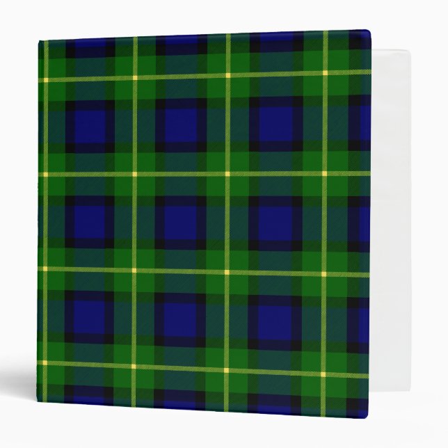 Scottish Clan Gordon Tartan Plaid 3 Ring Binder (Front/Inside)