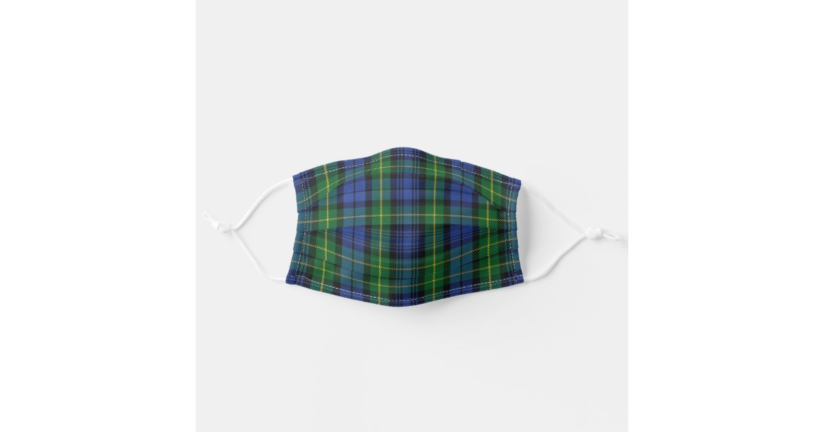 Scottish Clan Gordon Tartan Plaid Cloth Face Mask Zazzle Com