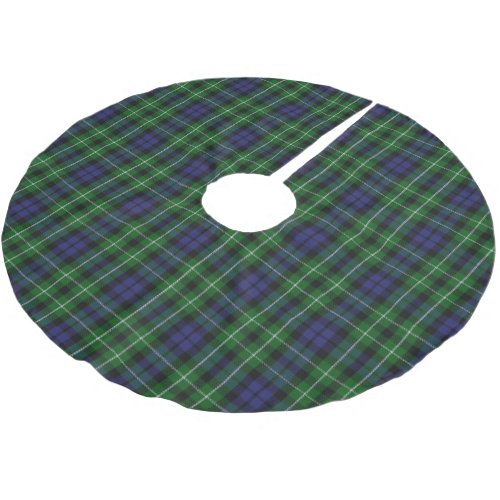 Scottish Clan Graham Blue Green Tartan Brushed Polyester Tree Skirt