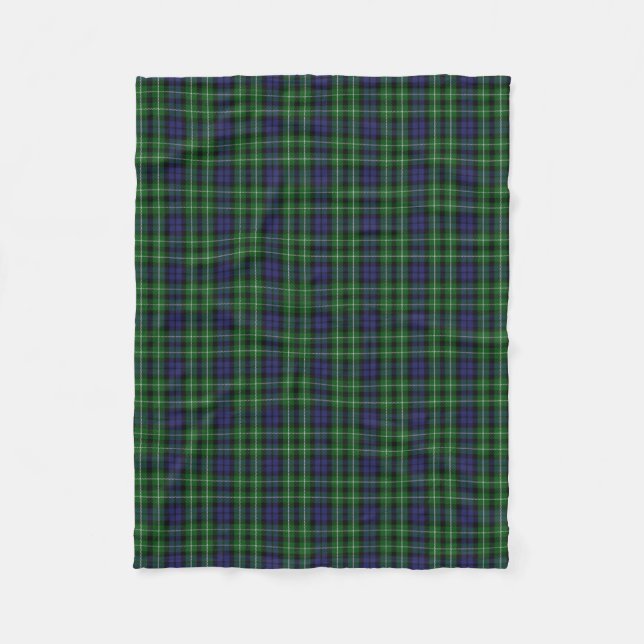 Scottish Clan Graham Classic Tartan Fleece Blanket (Front)