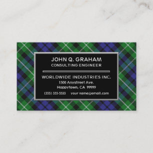 Scottish Clan Graham Tartan Plaid Business Card