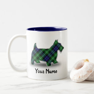 West Highland White Terrier on a Scotch Plaid Coffee Mug Mixer Mug