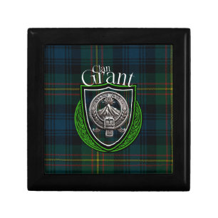 Scottish Clan Grant Tartan and Crest Gift Box