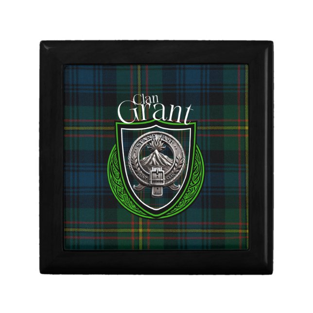 Scottish Clan Grant Tartan and Crest Gift Box (Front)