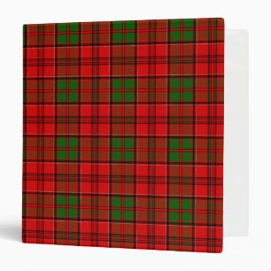 Scottish Clan Grant Tartan Plaid 3 Ring Binder