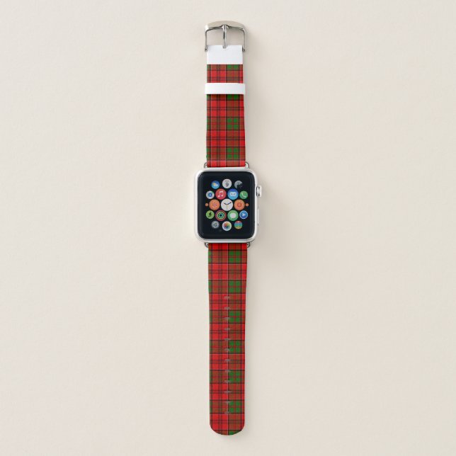 Scottish Clan Grant Tartan Plaid Apple Watch Band (Front)