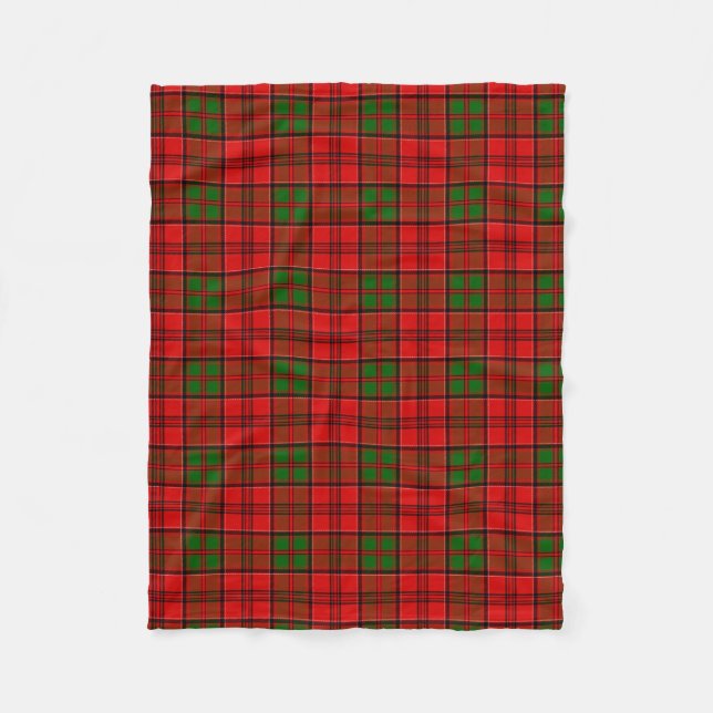 Scottish Clan Grant Tartan Plaid Fleece Blanket (Front)