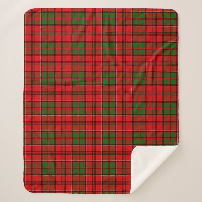 Scottish Clan Grant Tartan Plaid Sherpa Blanket (Front)