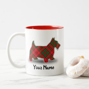 Scottish Clan Grant Tartan Scottish Terrier Two-Tone Coffee Mug