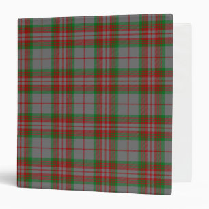 Scottish Clan Gray Tartan Plaid 3 Ring Binder