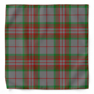 Scottish Clan Gray Tartan Plaid Bandana