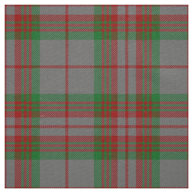 Scottish Clan Gray Tartan Plaid Fabric (Swatch)