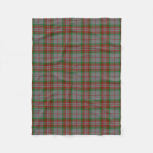 Scottish Clan Gray Tartan Plaid Fleece Blanket
