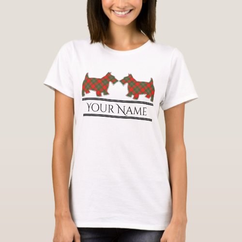 Scottish Clan Gregor MacGregor Tartan Scottie Dogs T_Shirt