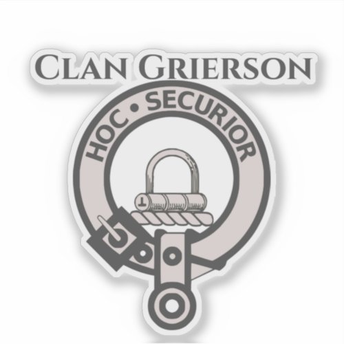 Scottish Clan Grierson Crest Badge Sticker