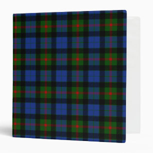 Scottish Clan Gunn Tartan Plaid 3 Ring Binder