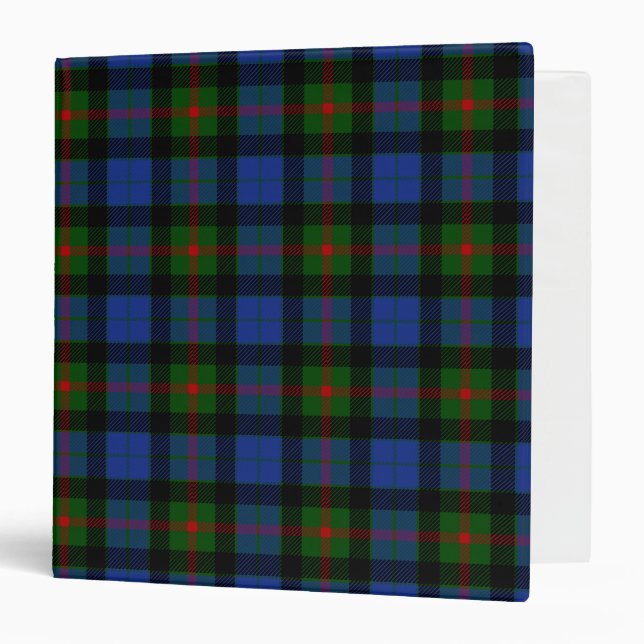 Scottish Clan Gunn Tartan Plaid 3 Ring Binder (Front/Inside)