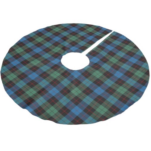 Scottish Clan Guthrie Blue Green Black Tartan Brushed Polyester Tree Skirt