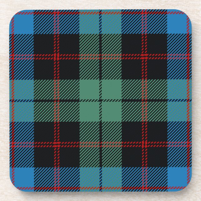 Scottish Clan Guthrie Tartan Plaid Beverage Coaster (Front)
