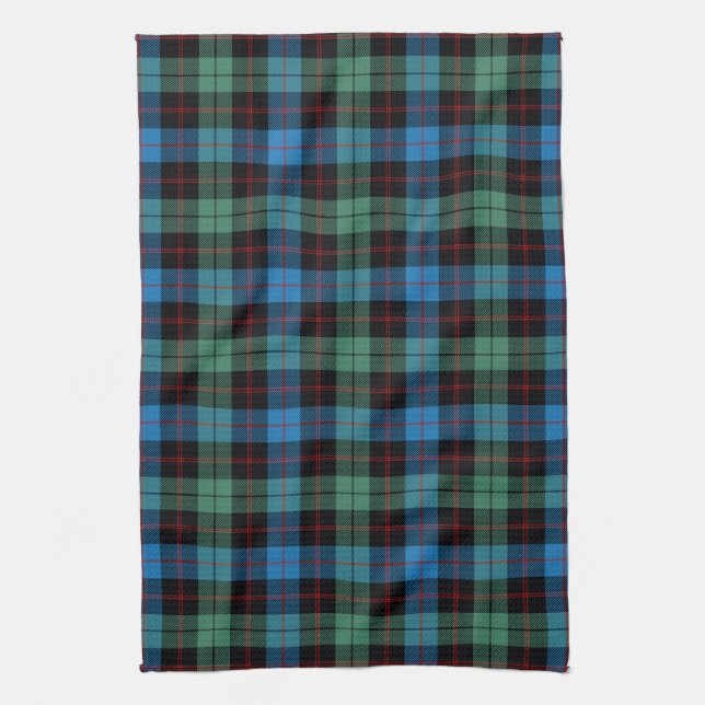 Scottish Clan Guthrie Tartan Plaid Kitchen Towel (Vertical)