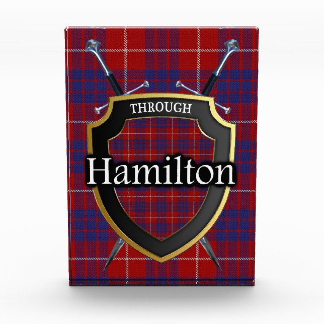 Scottish Clan Hamilton Tartan Photo Block (Front)
