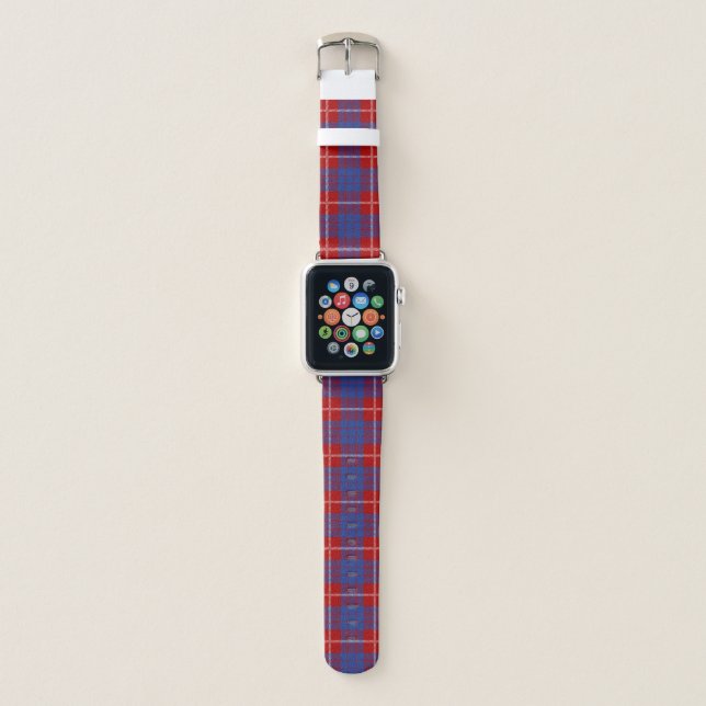 Scottish Clan Hamilton Tartan Plaid Apple Watch Band (Front)