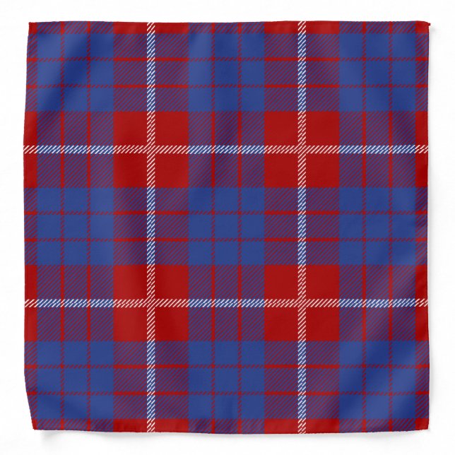 Scottish Clan Hamilton Tartan Plaid Bandana (Front)