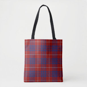 Scottish Clan Hamilton Tartan Plaid Tote Bag