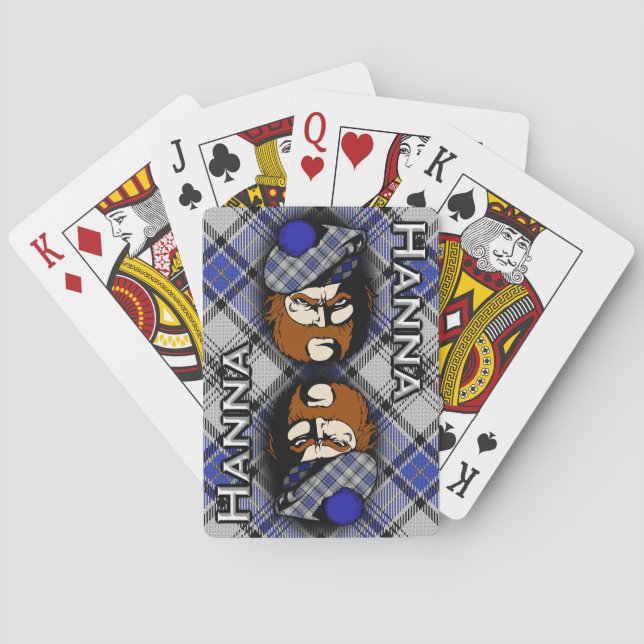 Scottish Clan Hanna Hannay Tartan Plaid Poker Cards (Back)