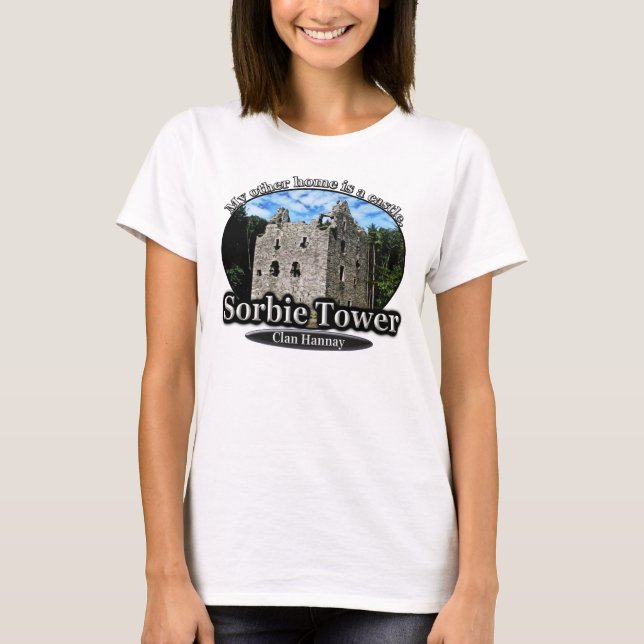Scottish Clan Hannay Sorbie Tower Castle T-Shirt (Front)