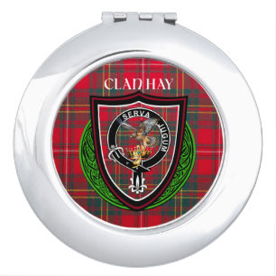 Scottish Clan Hay Tartan and Crest Compact Mirror