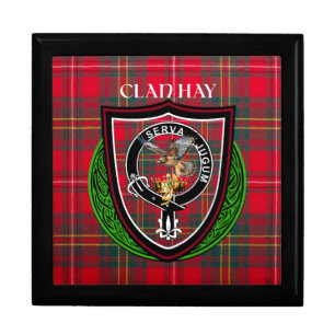 Scottish Clan Hay Tartan and Crest Gift Box