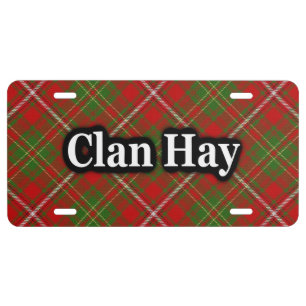 Scottish Clan Hay Tartan Celebration License Plate