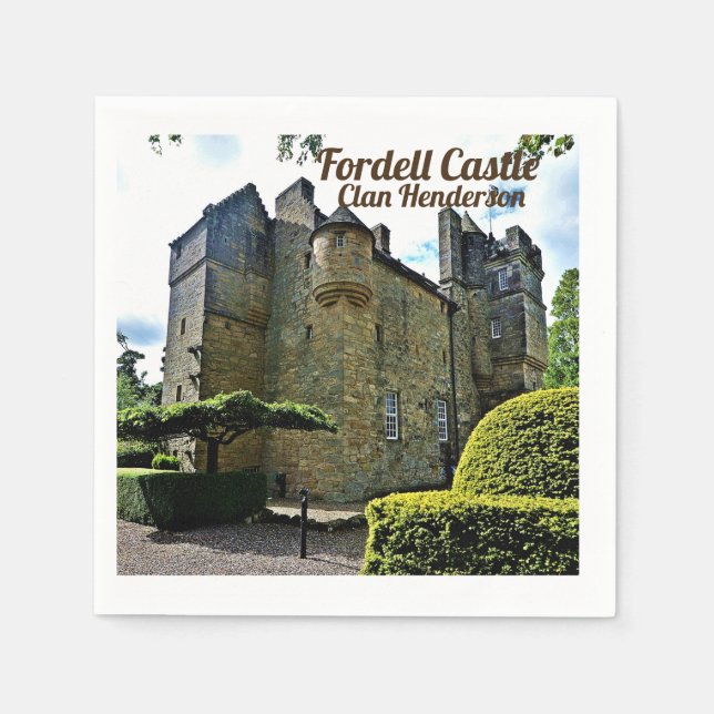 Scottish Clan Henderson Fordell Castle Napkins (Front)