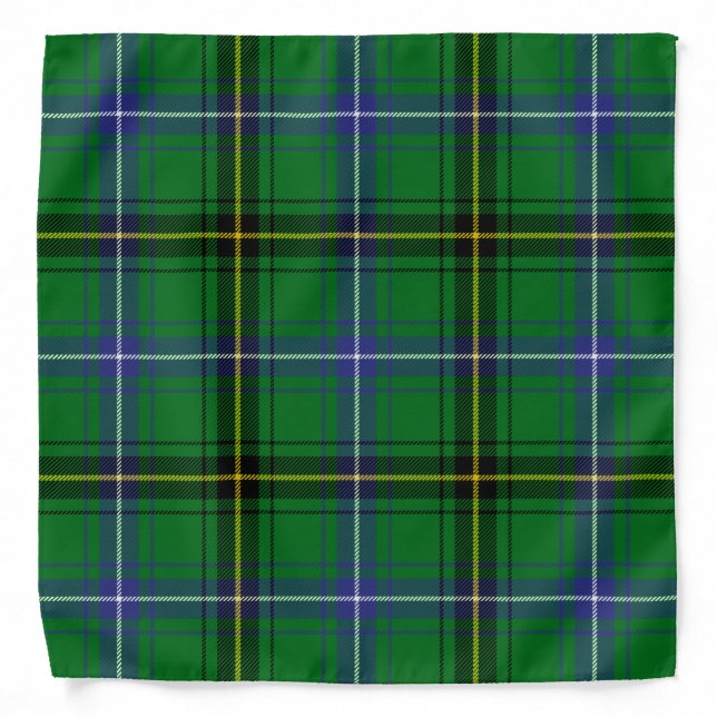 Scottish Clan Henderson Tartan Plaid Bandana (Front)