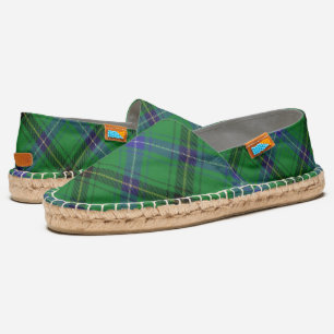 Scottish Clan Henderson Tartan Plaid Espadrilles