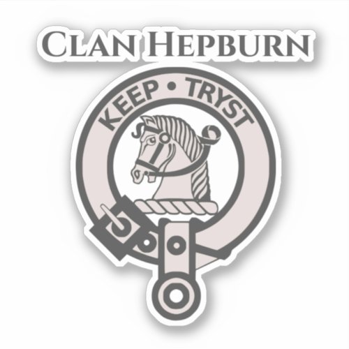 Scottish Clan Hepburn Crest Badge Sticker