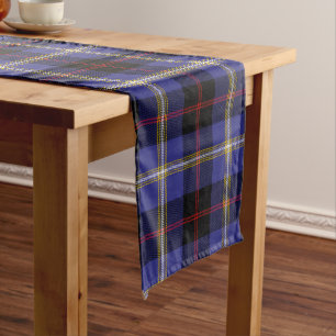 Scottish Clan Hill Tartan Plaid Long Table Runner